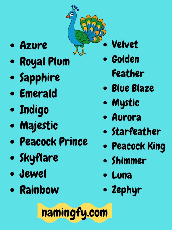 Cool Peacock Names
