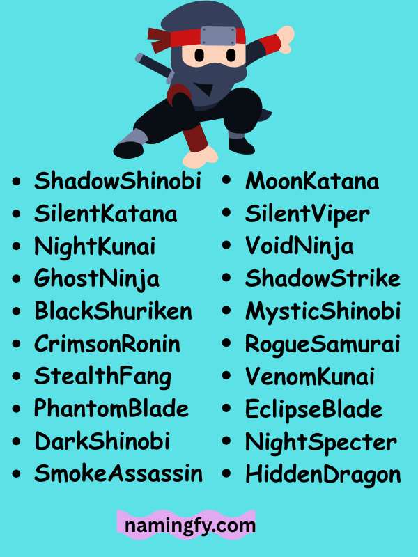 Best Ninja Names