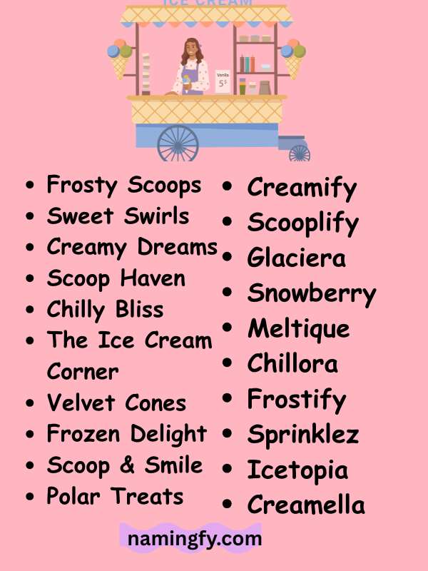 Best and Catchy Ice Cream Shop Names