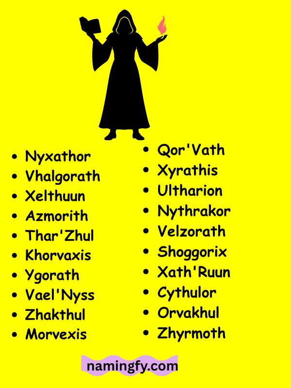 Catchy Unisex Lovecraftian Names for Any Character