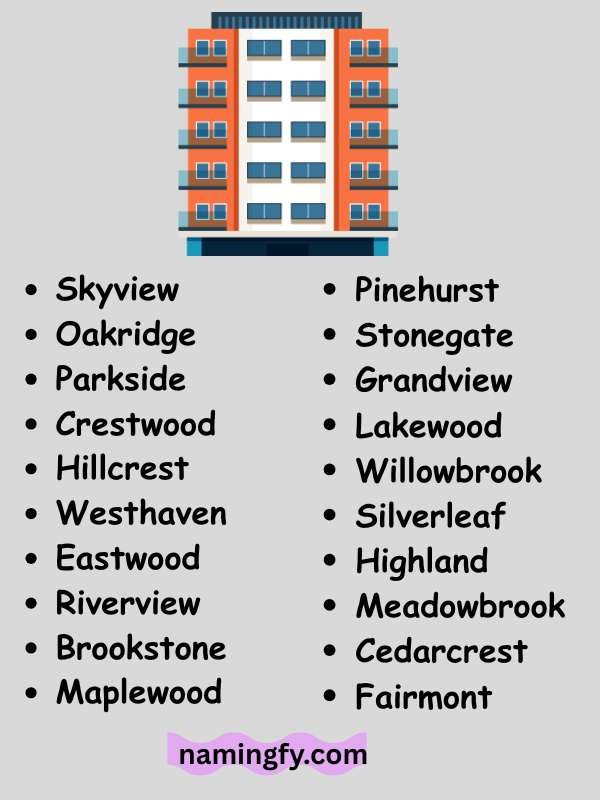 Cool Apartment Name Generator