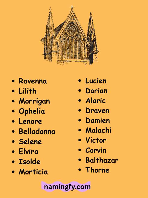 Creative Names for Gothic Characters