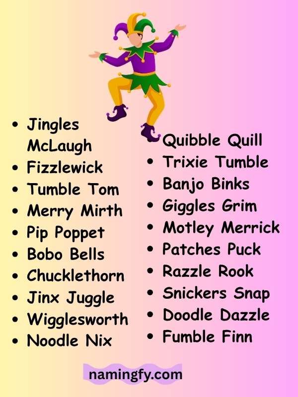 Evil Jester Names
