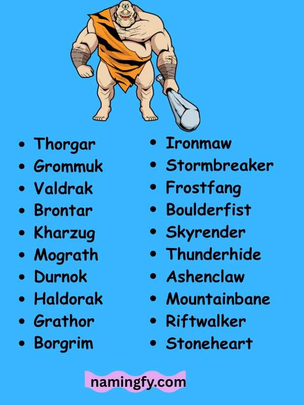 Fire Giant Names