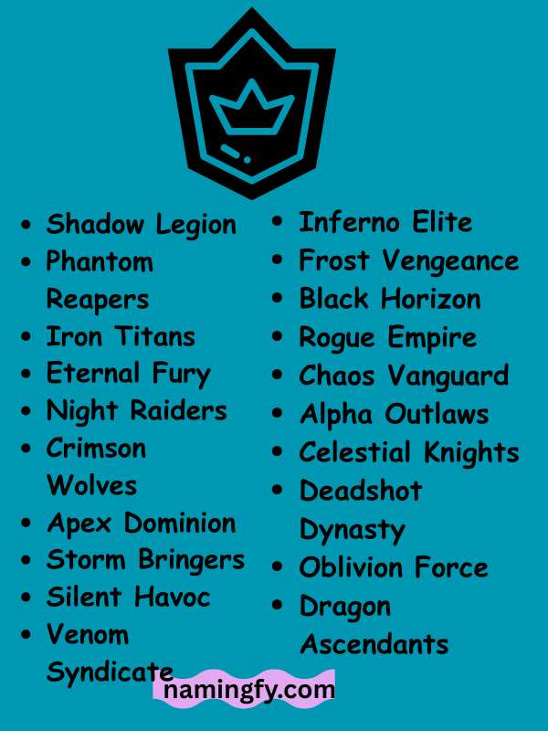 Free Fire Guild Name List