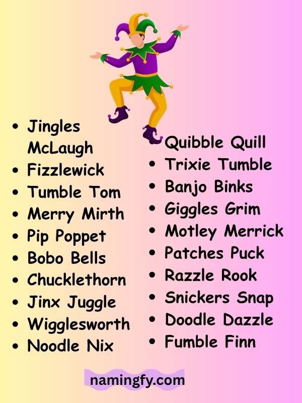 Magical Jester Names