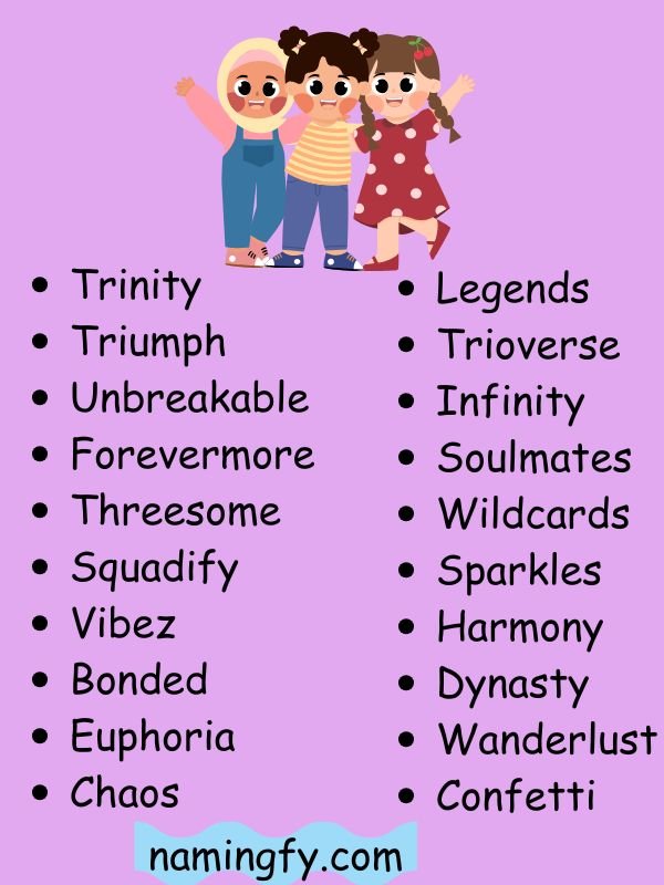 3 Friends Group Names Girl