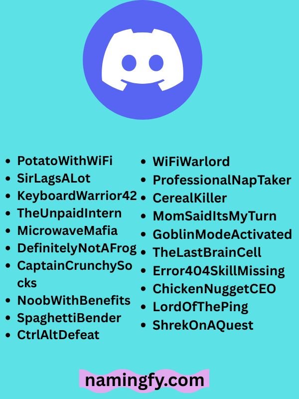 Cool Funny Discord Names