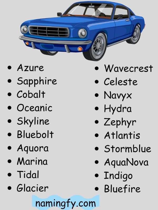 Famous Blue Car Names