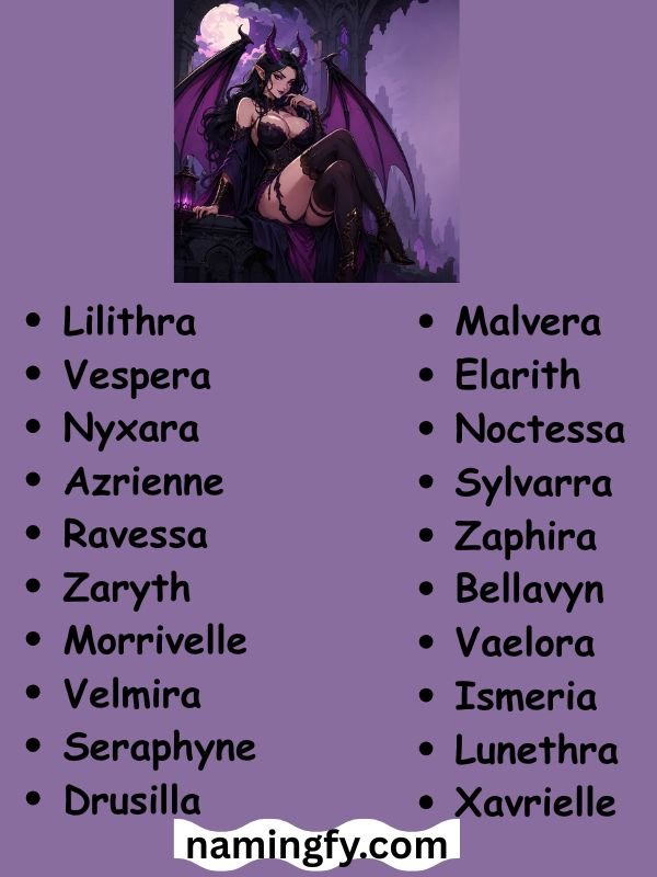 Female Succubus Names