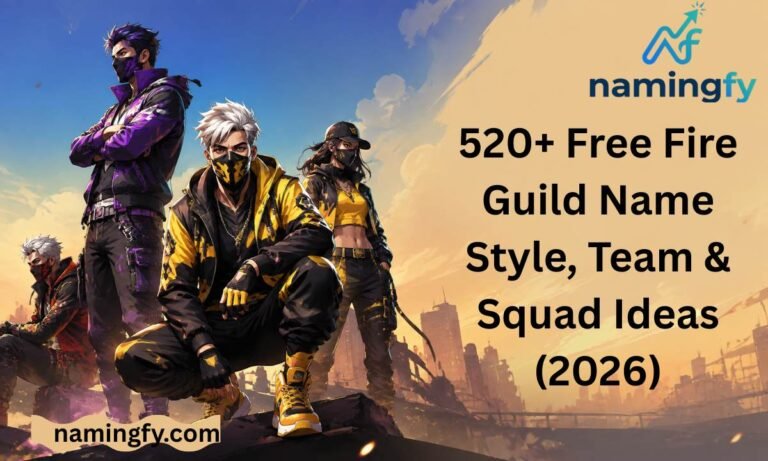 Free Fire Guild Names Style, Team & Squad Ideas