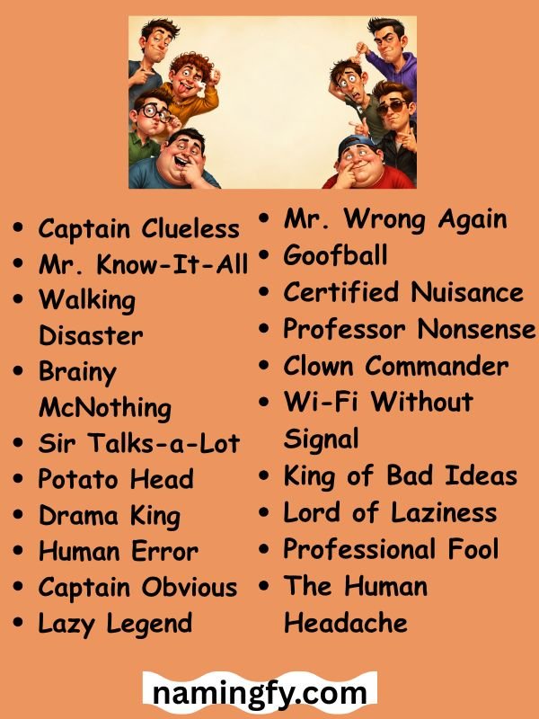 Funny Insulting Names for Guys