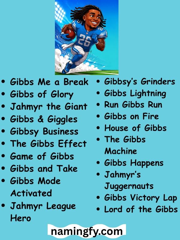 Inappropriate Fantasy Football Team Names Gibbs