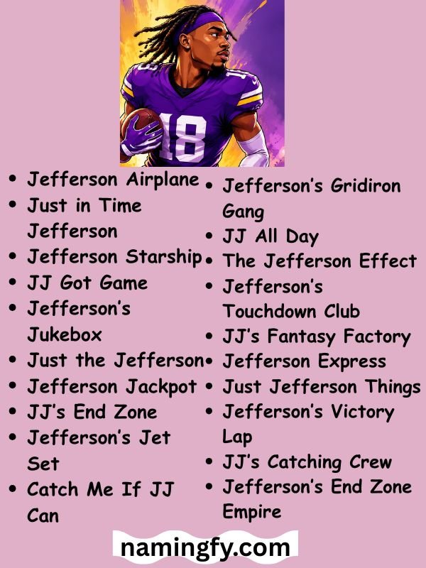 Justin Jefferson Fantasy Team Names