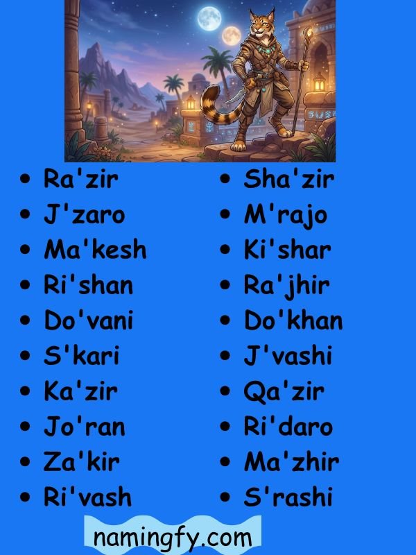 Khajiit Last Names