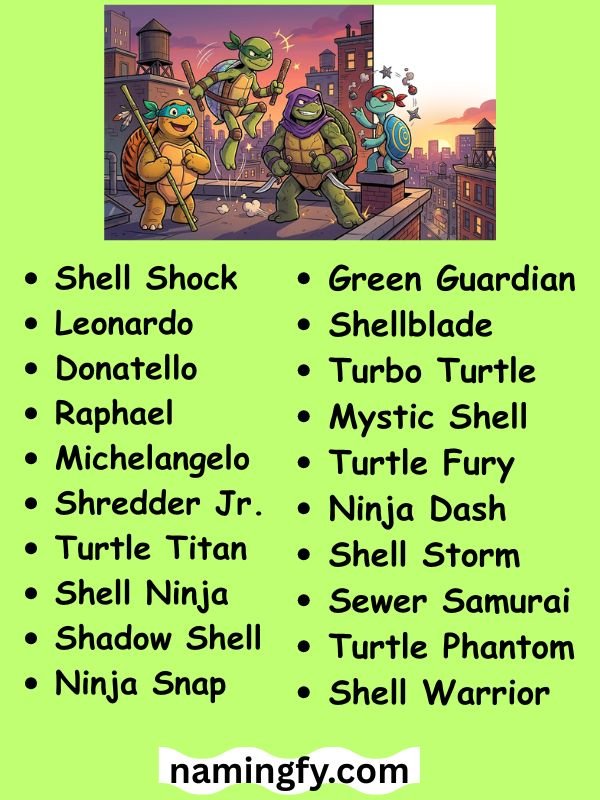 Ninja Turtles Names And Colors