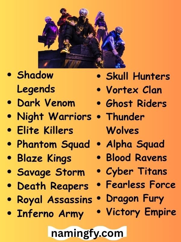 Top 10 FF Guild Name Style