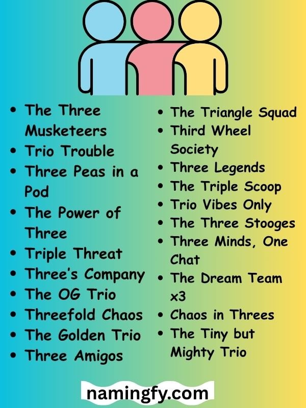 Trio Group Chat Names
