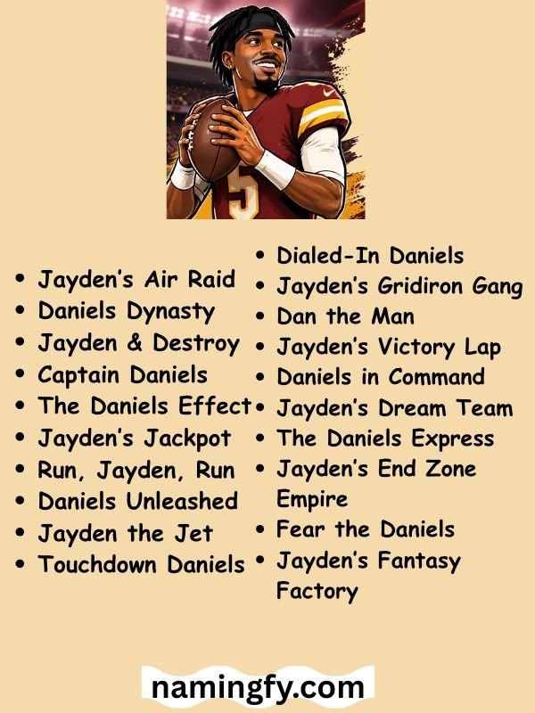 Unique Jayden Daniels Fantasy Team Names