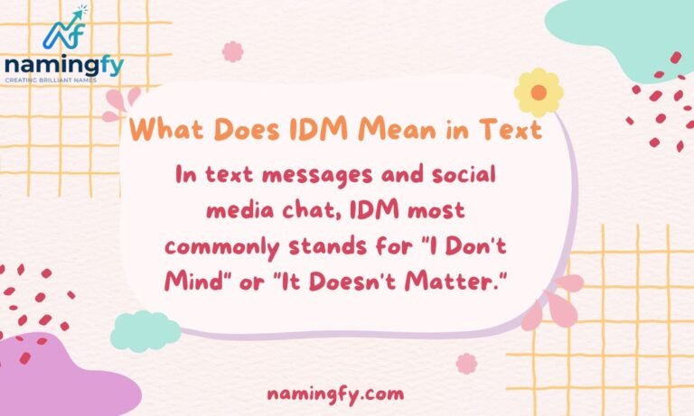 What Does IDM Mean in Text